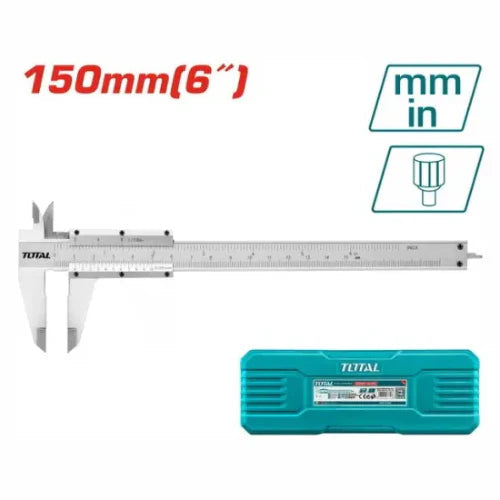 Total 150mm Vernier Caliper TMT311501 - Metric & Inch Total